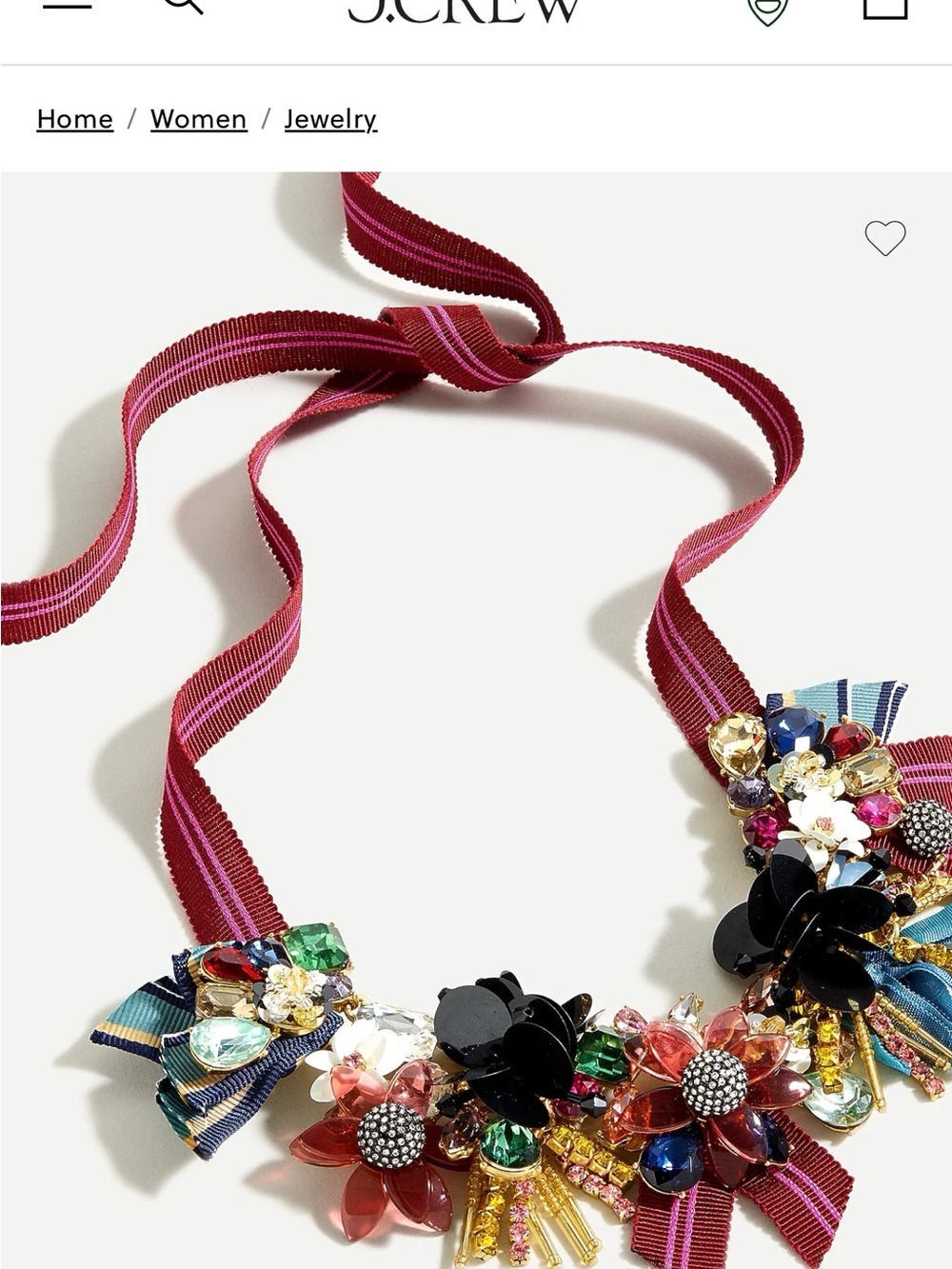 J. Crew Multicolor Ribbon Necklace   Vintage New Mixed Med FREE EARRINGS❗️❗️ - Picture 9 of 16
